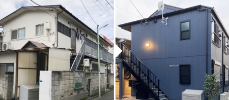 好立地で収益アップ、空間を広く利用したアパート