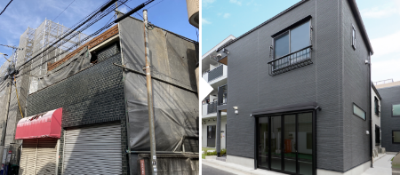 人気地域で駅近の店舗併用物件、建替えで効果的な資産活用を